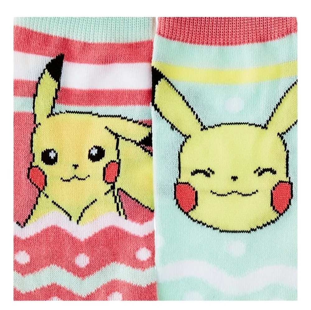 New men's Pokemon Novelty Crew Socks 2 pack in decorative egg bundle of 2